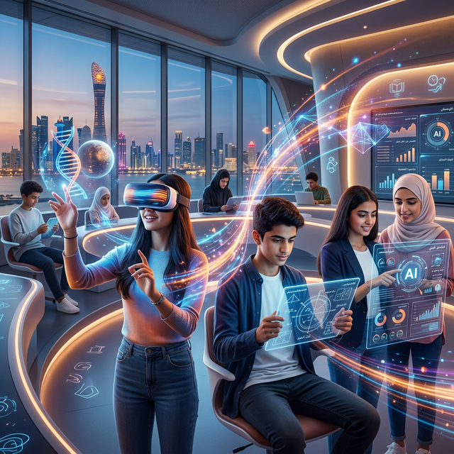 High-tech educational tools in a Middle Eastern classroom