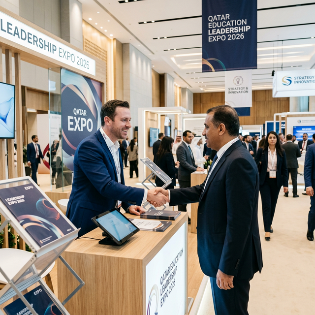 High-profile networking at QELE exhibition booth