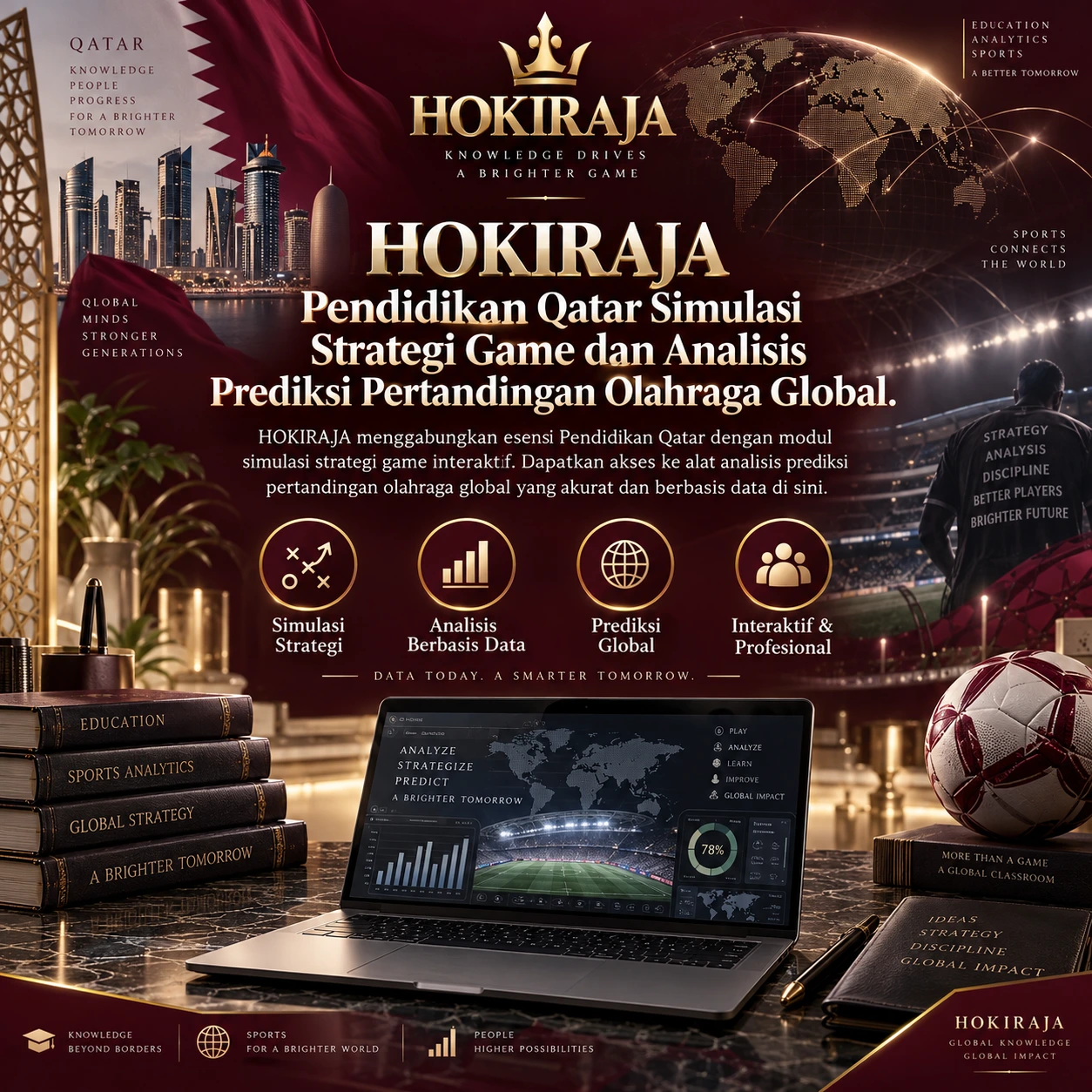 HOKIRAJA - Pendidikan Qatar Simulasi Strategi Game dan Analisis Prediksi Pertandingan Olahraga Global.